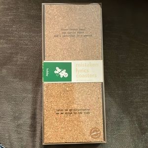 New Mistaken Lyrics Holiday Coasters